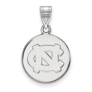 10K White Gold University of North Carolina Medium Disc Pendant