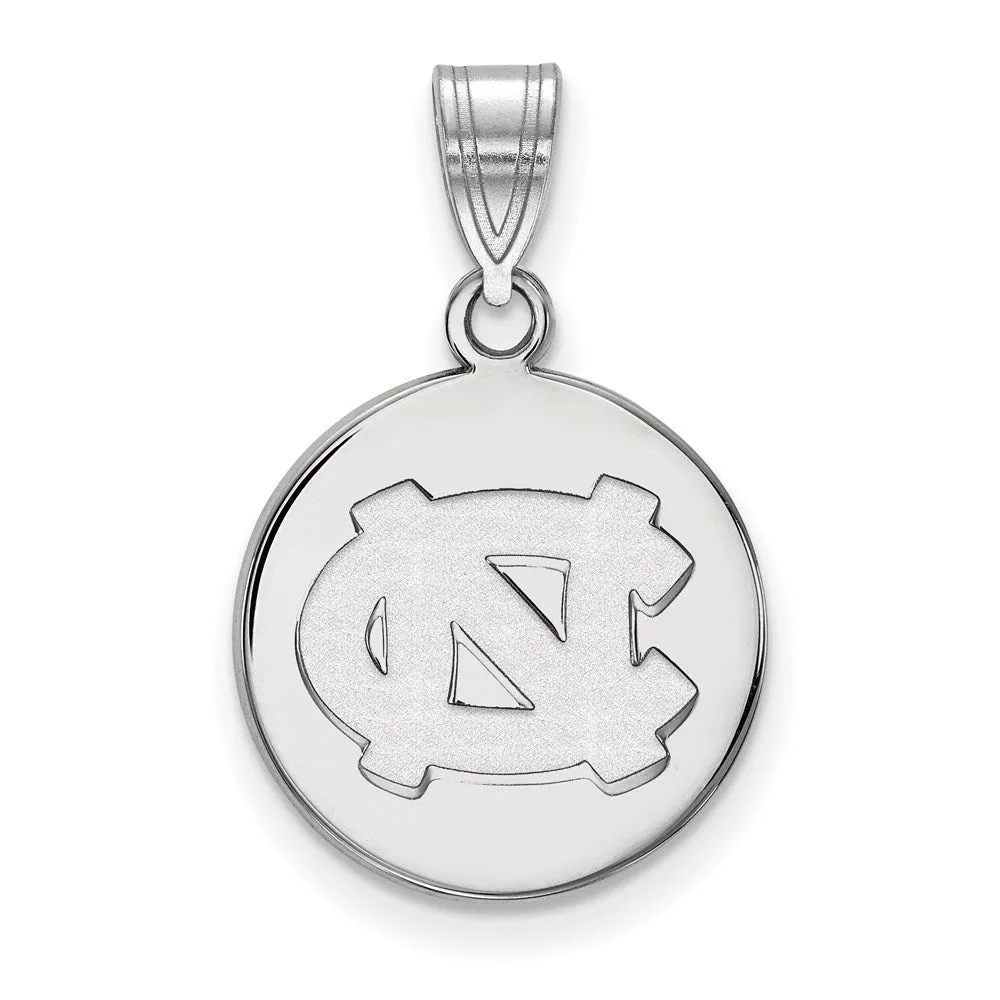 10K White Gold University of North Carolina Medium Disc Pendant