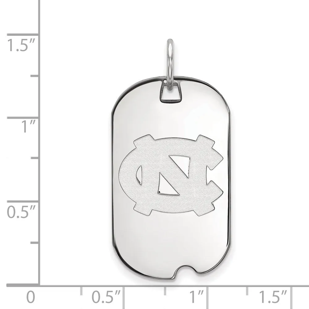 10K White Gold University of North Carolina Small Dog Tag