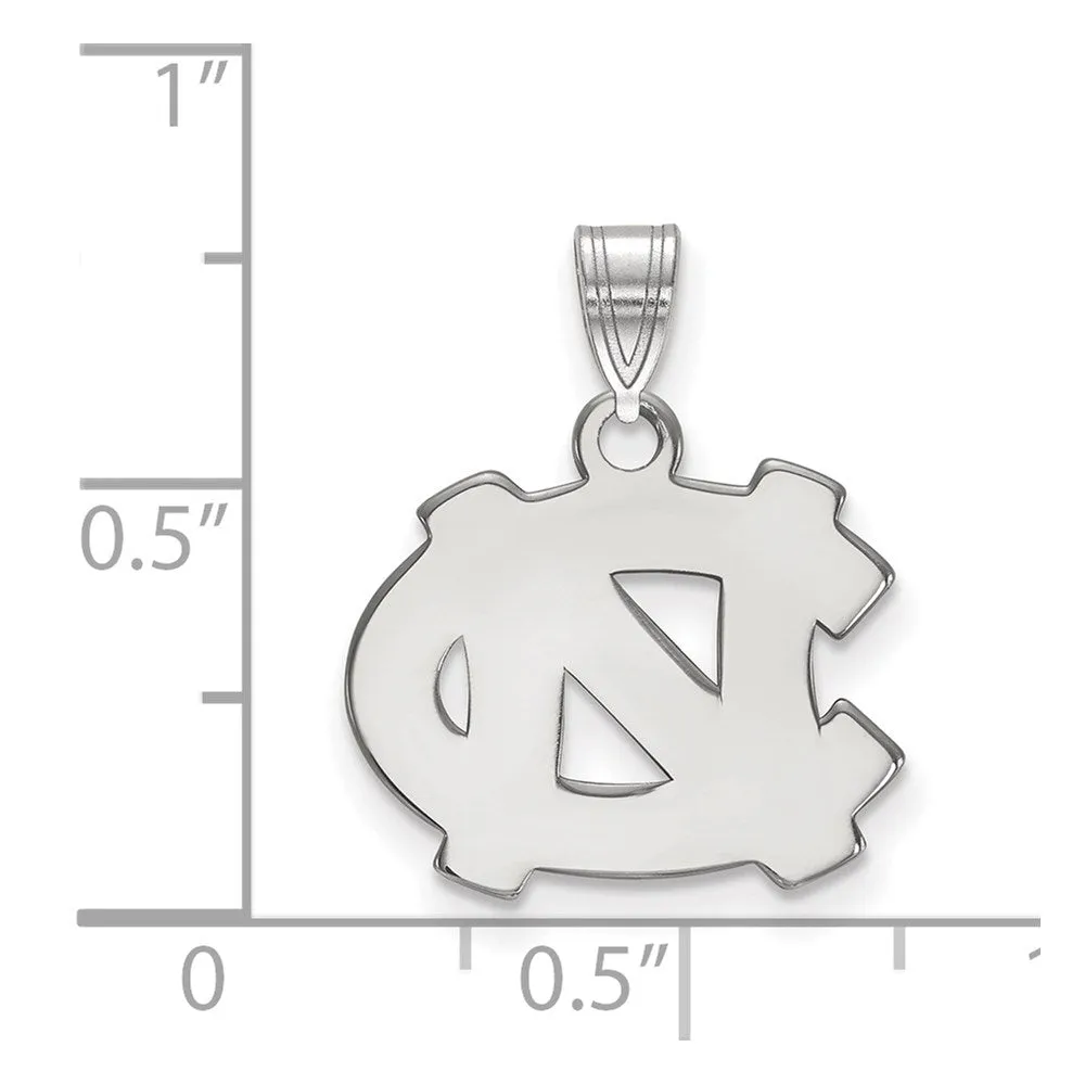 10K White Gold University of North Carolina Small Pendant