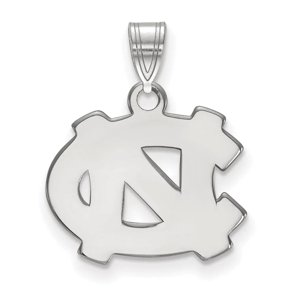 10K White Gold University of North Carolina Small Pendant