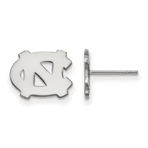 10K White Gold University of North Carolina XS Post Earrings