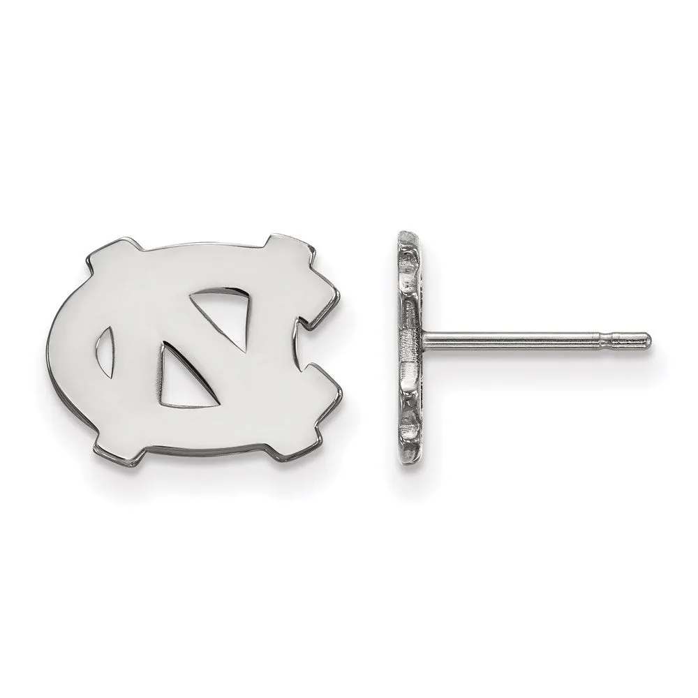 10K White Gold University of North Carolina XS Post Earrings