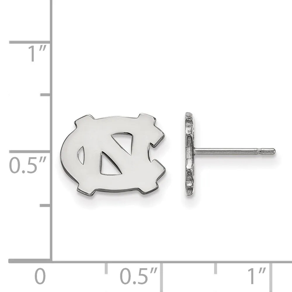 10K White Gold University of North Carolina XS Post Earrings