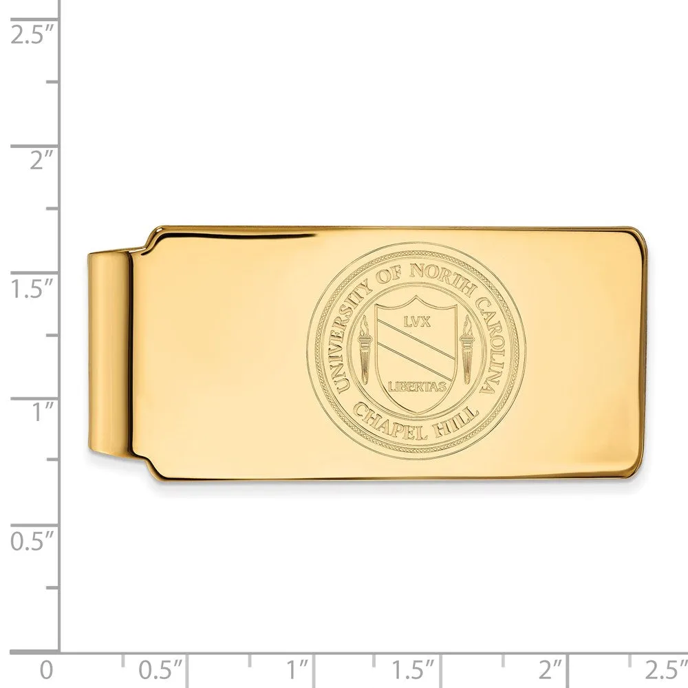 10K Yellow Gold University of North Carolina Money Clip Crest
