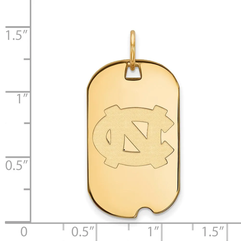 10K Yellow Gold University of North Carolina Small Dog Tag