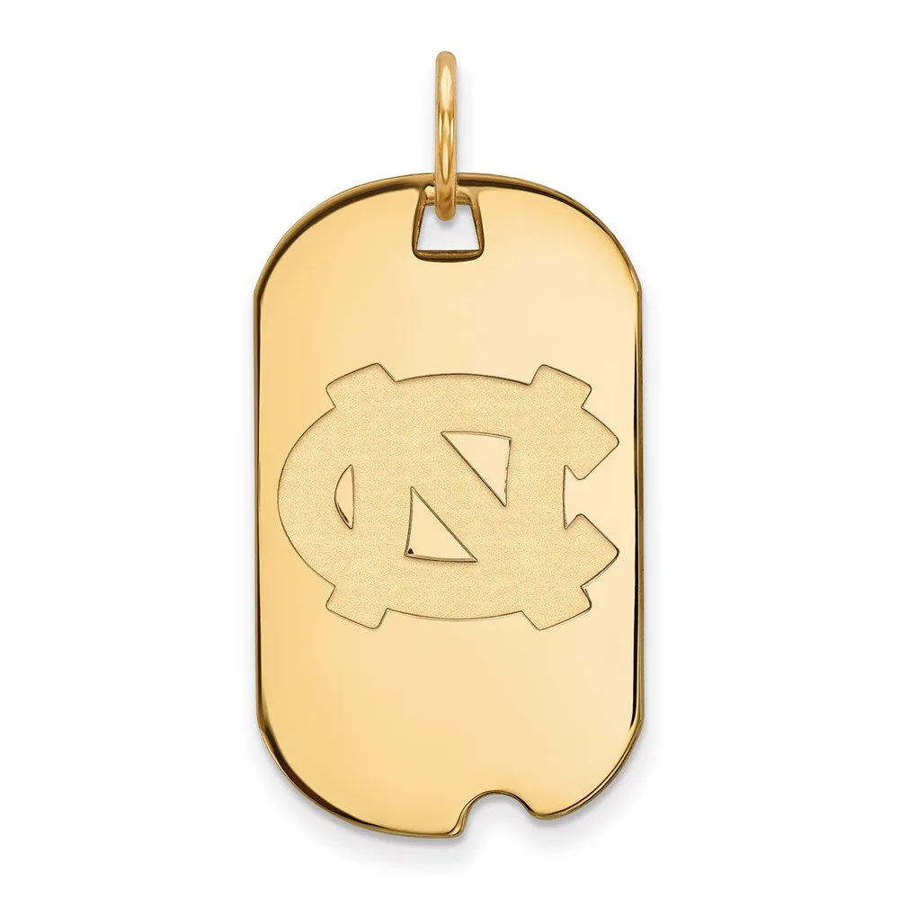 10K Yellow Gold University of North Carolina Small Dog Tag