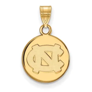 14k Gold University of North Carolina N-C Small Disc Pendant