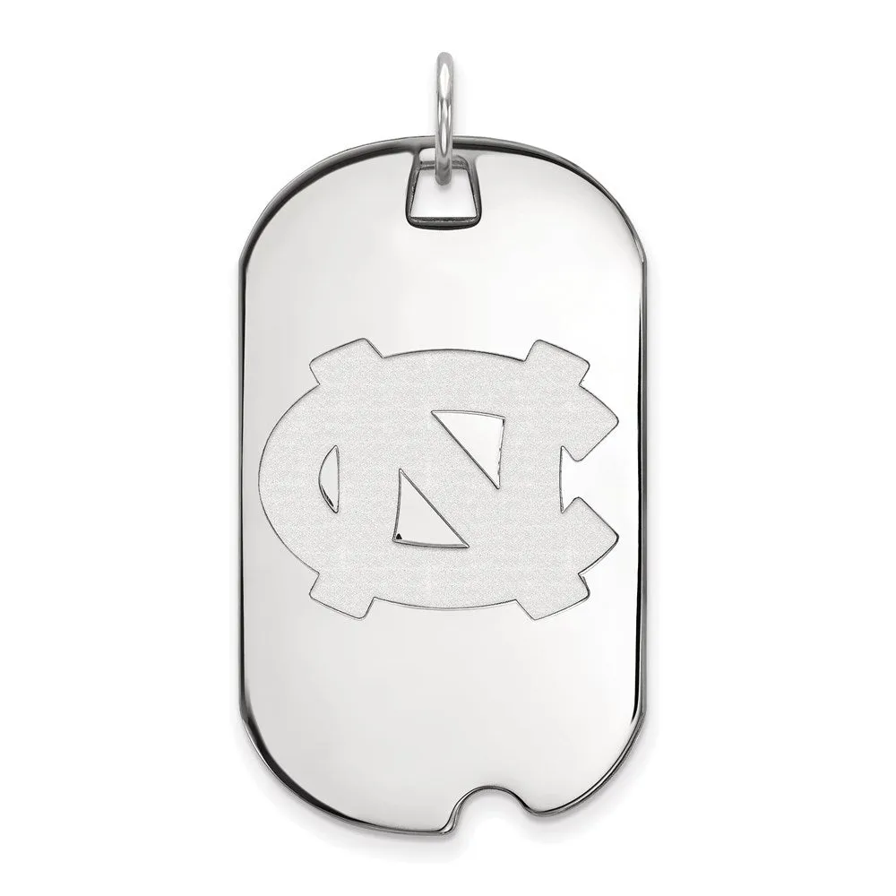 14K White Gold University of North Carolina Large Dog Tag