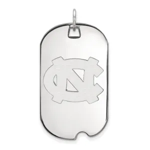 14K White Gold University of North Carolina Large Dog Tag