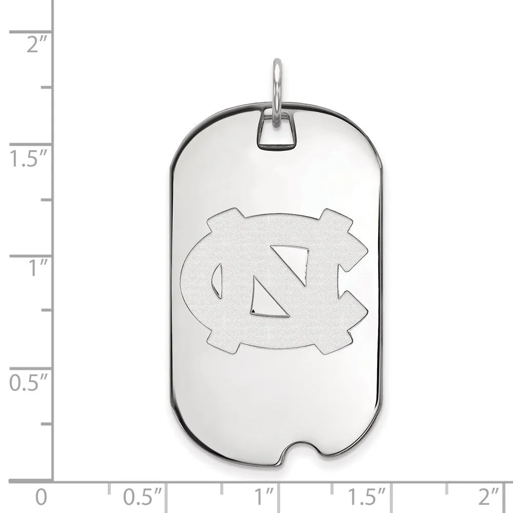 14K White Gold University of North Carolina Large Dog Tag