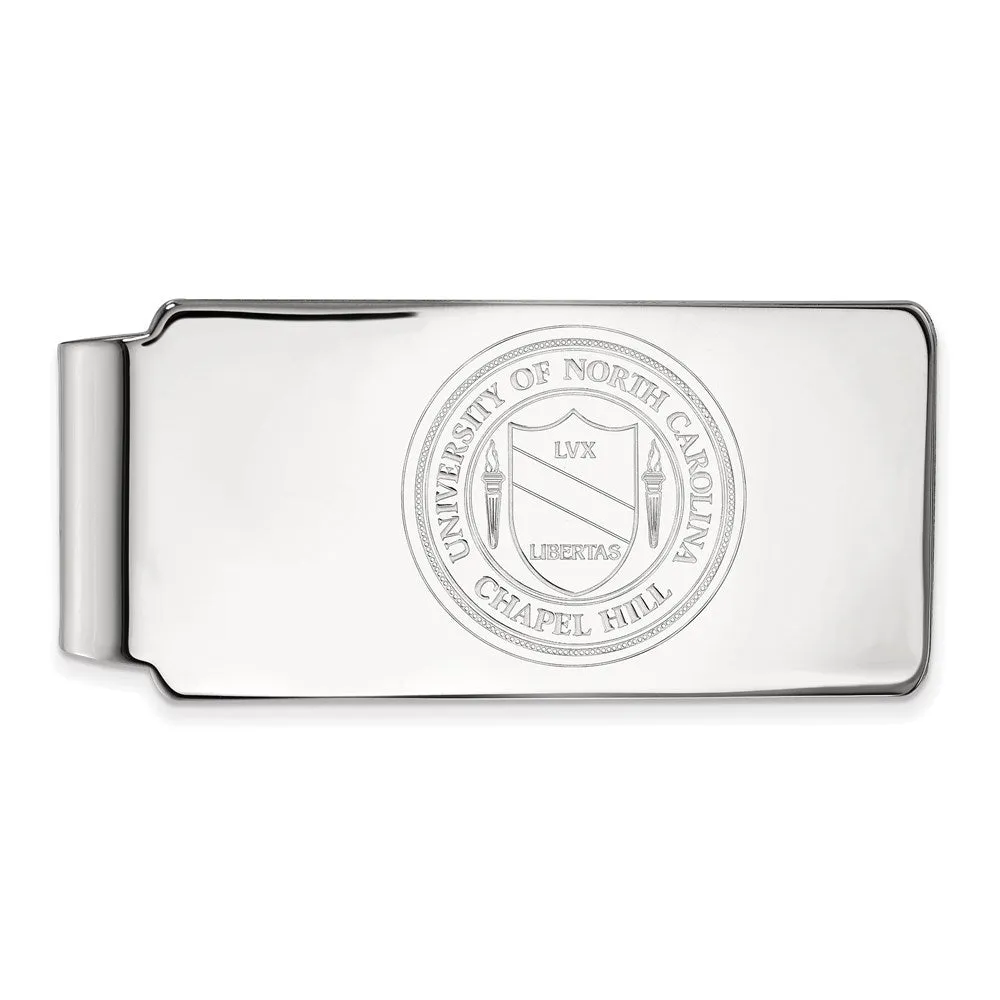 14K White Gold University of North Carolina Money Clip Crest