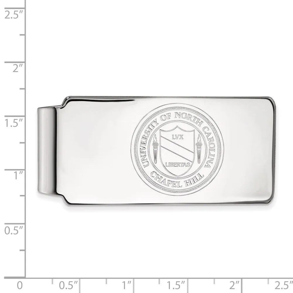 14K White Gold University of North Carolina Money Clip Crest