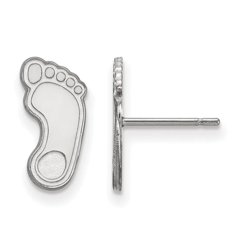 14K White Gold University of North Carolina Small Post Earrings