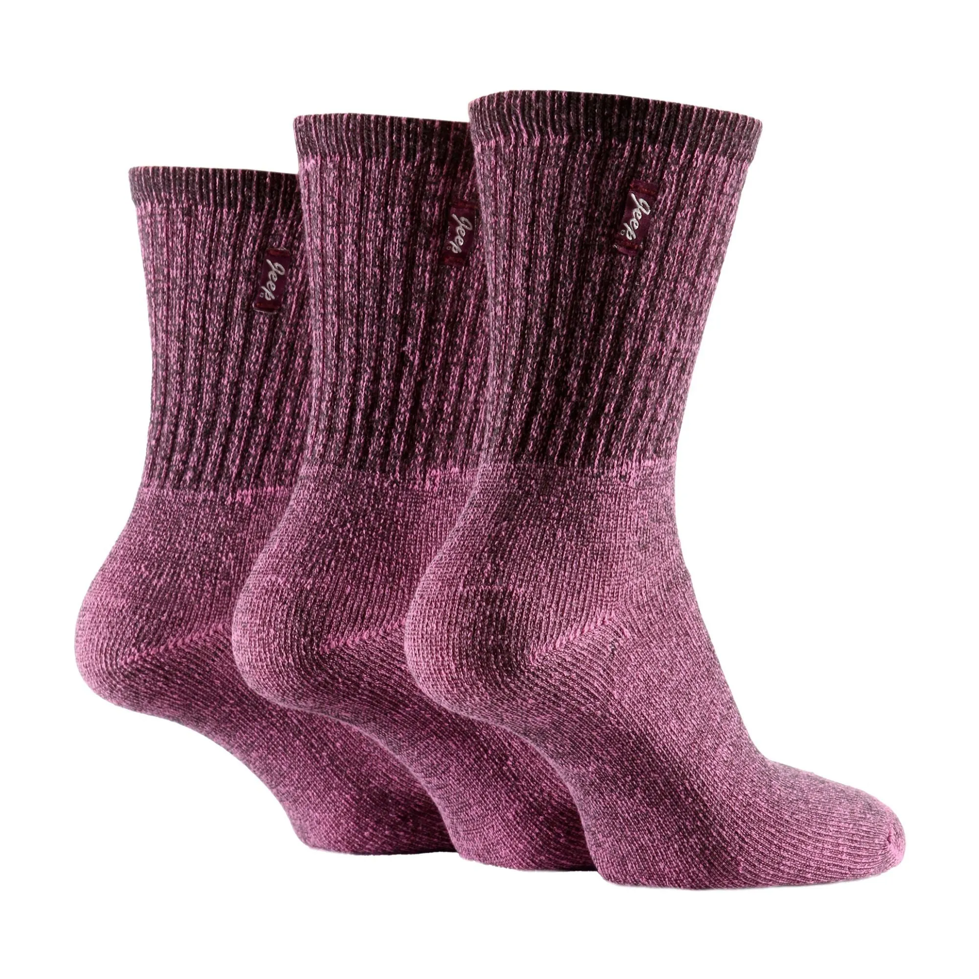 3 Pack Ladies Vintage Crew Length Boot Socks | Crew Cotton Retro Sports Socks