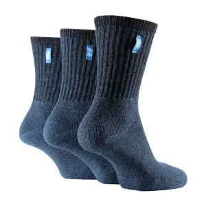 3 Pack Ladies Vintage Crew Length Boot Socks | Crew Cotton Retro Sports Socks