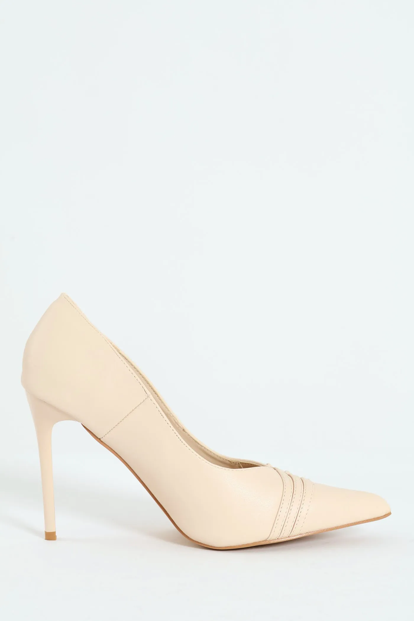 3 Strap & Buckle  Court Heel - Off White