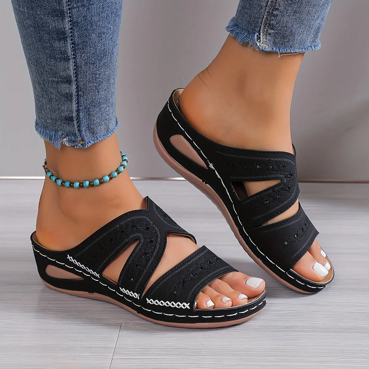 Abigail™ | Comfortable Open-toe Slip-ons