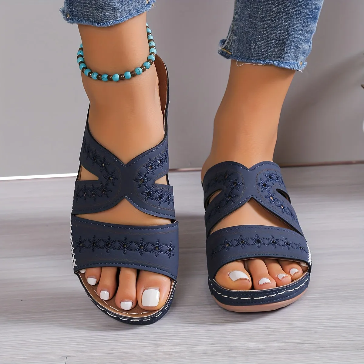 Abigail™ | Comfortable Open-toe Slip-ons