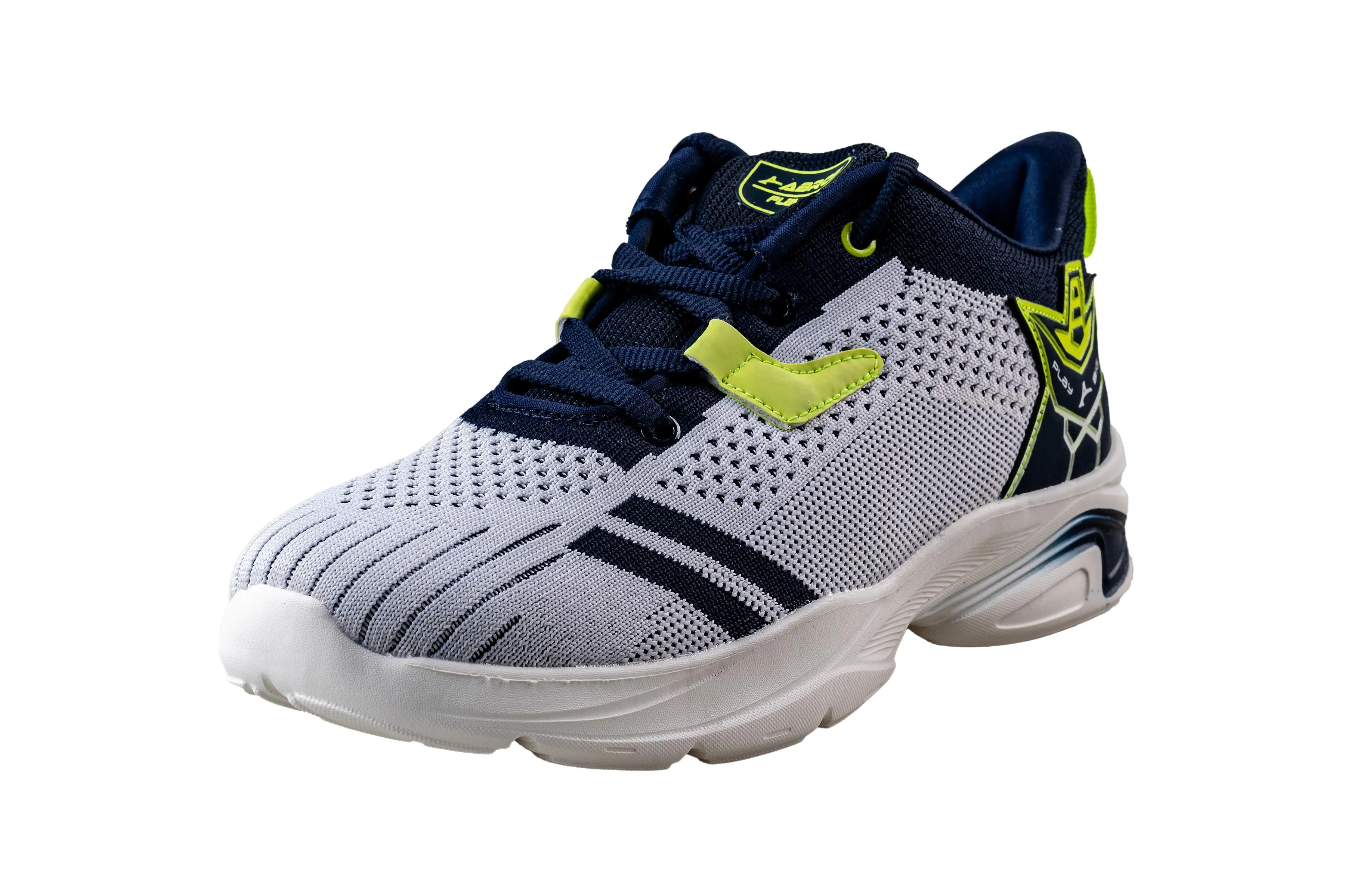 Abros Boys Eng Grey / F. Green Sports Shoe