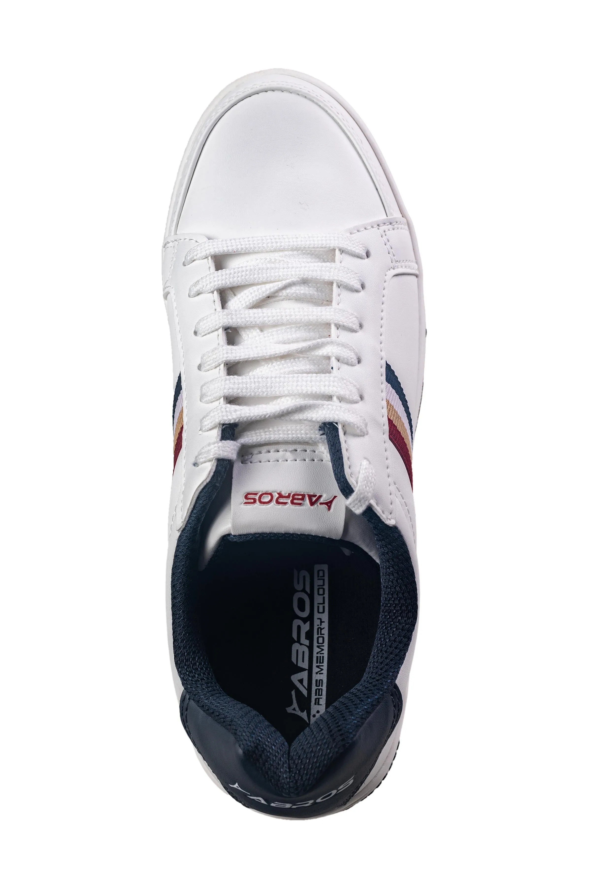 Abros Gents White / Navy Sports Shoe