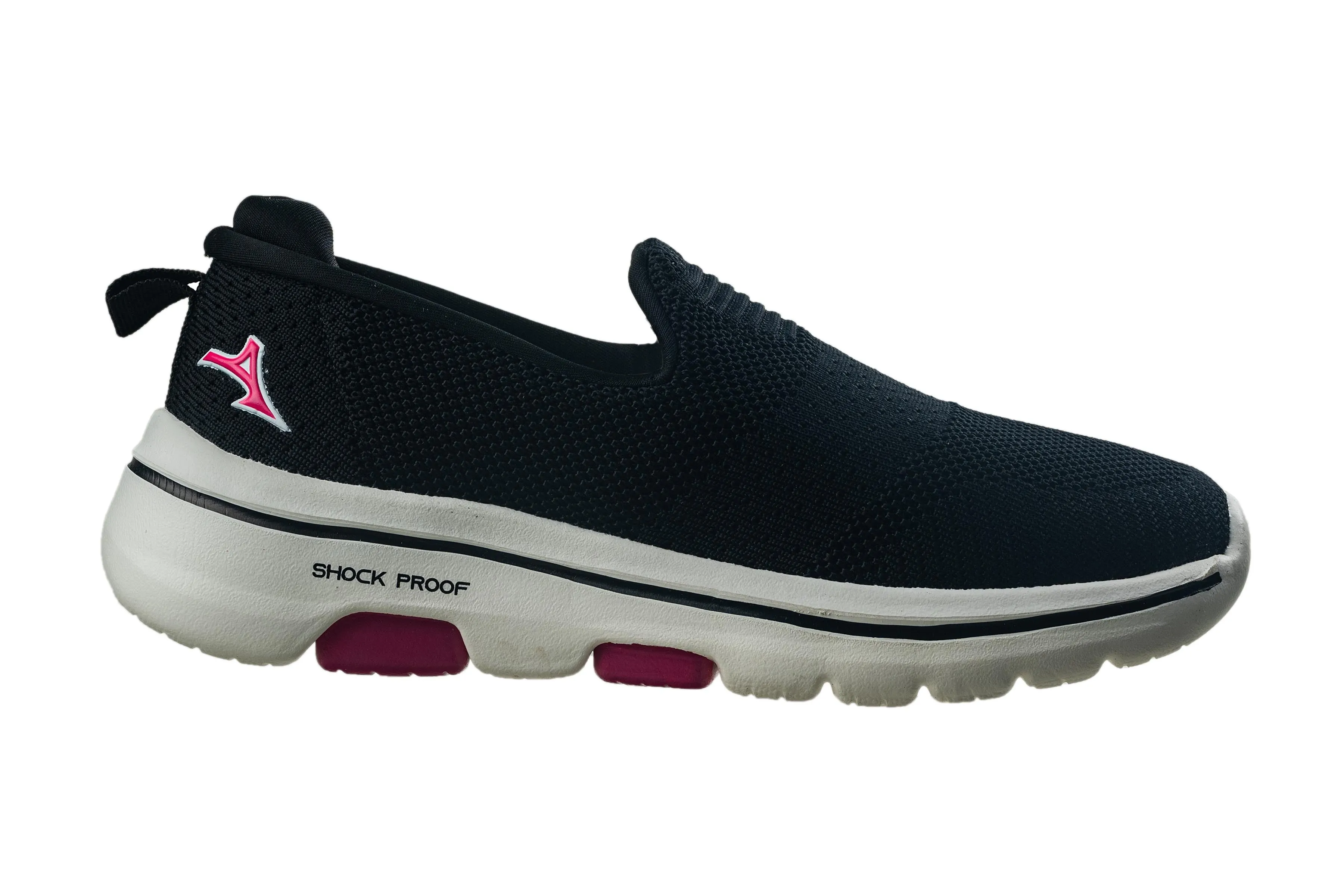 Abros Ladies Black / Pink Sports Shoe (Sports Assl 0119 A)
