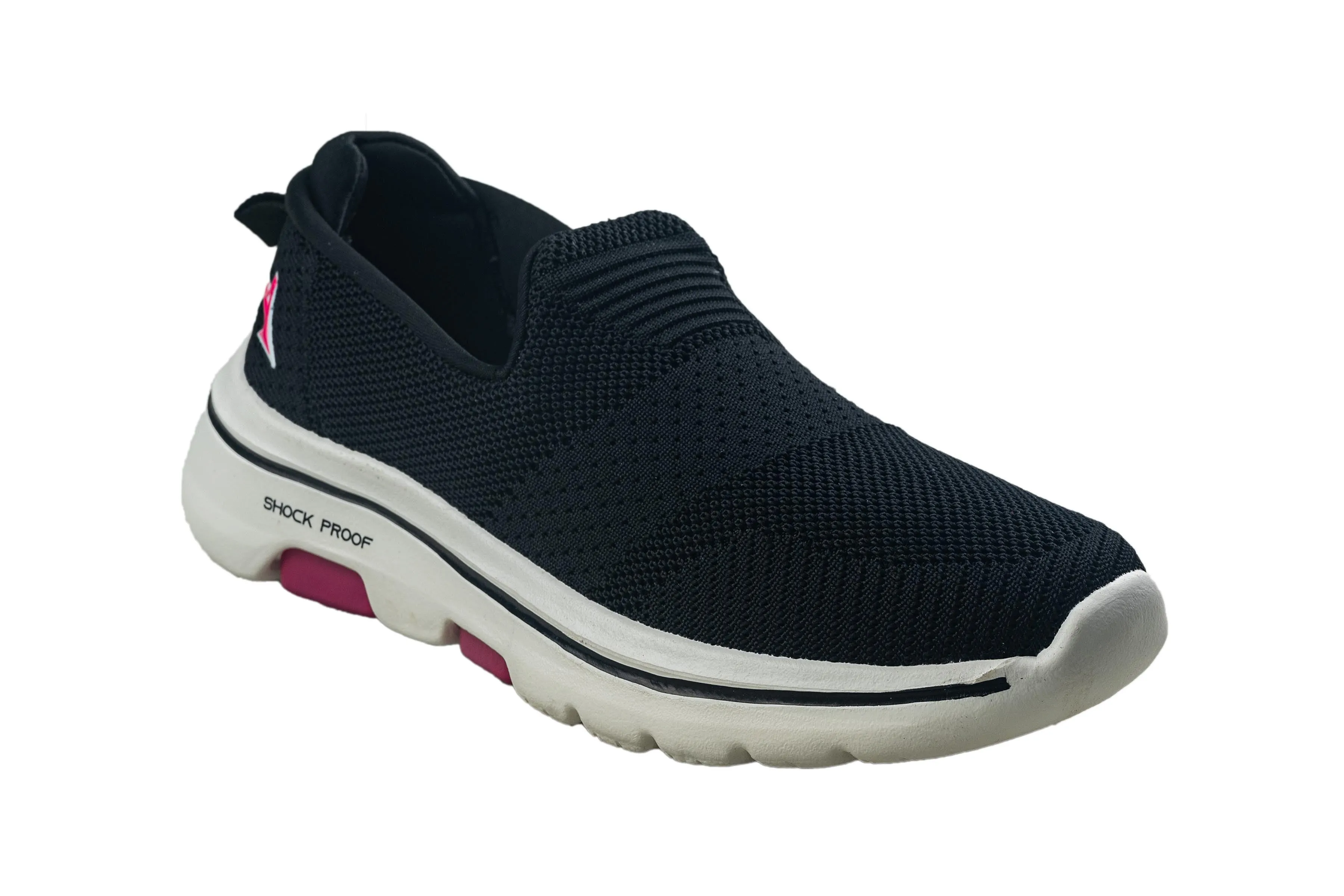 Abros Ladies Black / Pink Sports Shoe (Sports Assl 0119 A)