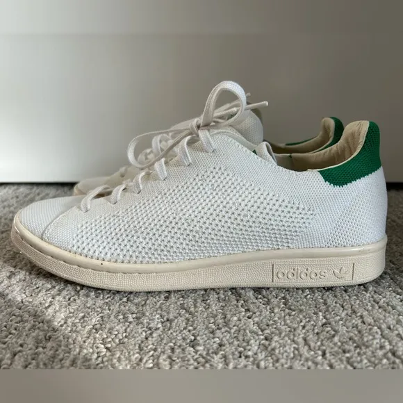 adidas Originals Stan Smith Primeknit White / Green Sneaker - Size M7.5/W9