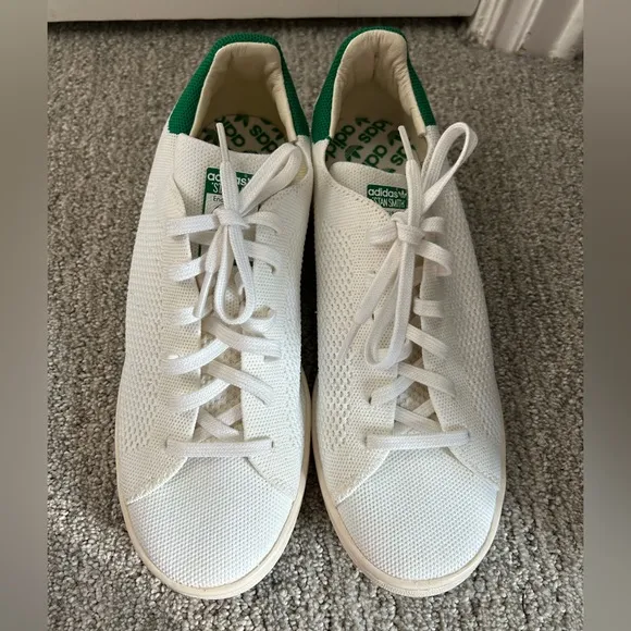 adidas Originals Stan Smith Primeknit White / Green Sneaker - Size M7.5/W9