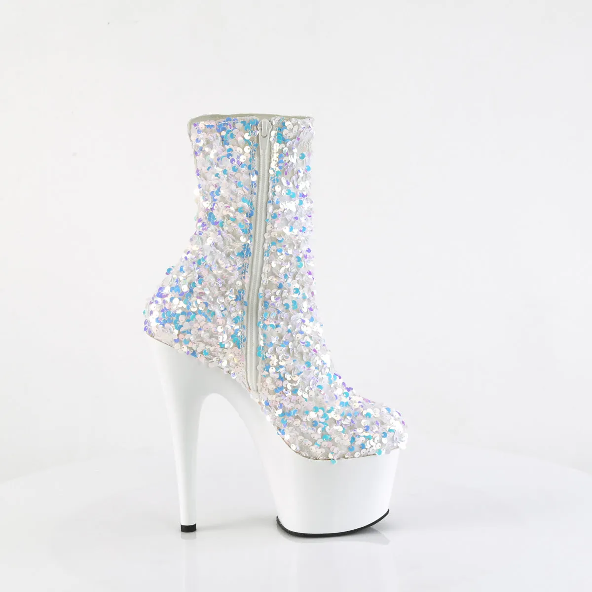 ADORE-1042SQ  White Multi Sequins/White