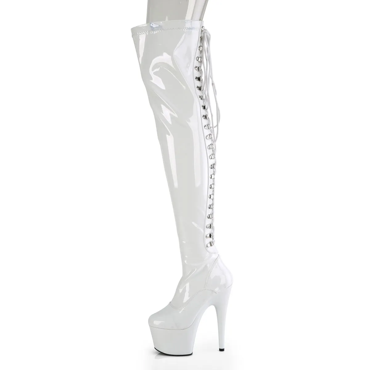 ADORE-3063  White Stretch Patent/White