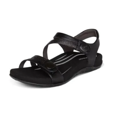 Aetrex Jess Black Women's Sandals