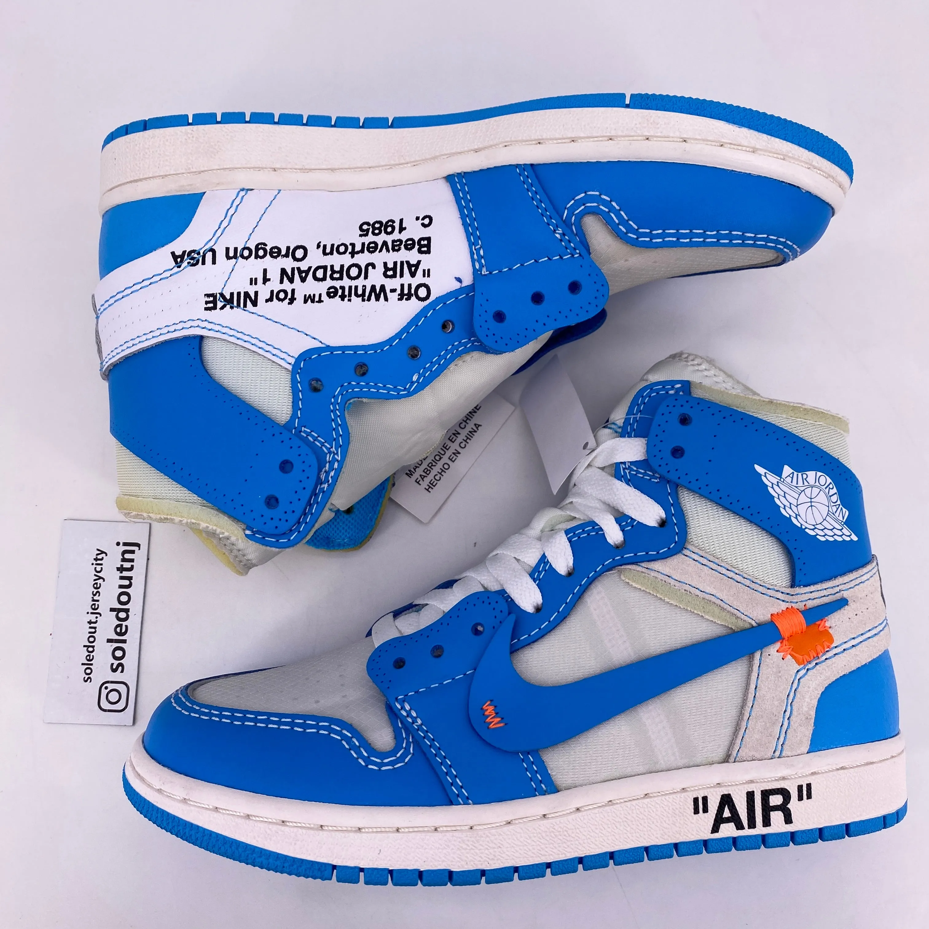 Air Jordan 1 Retro High OG "Off White Unc" 2018 New (Cond) Size 4.5