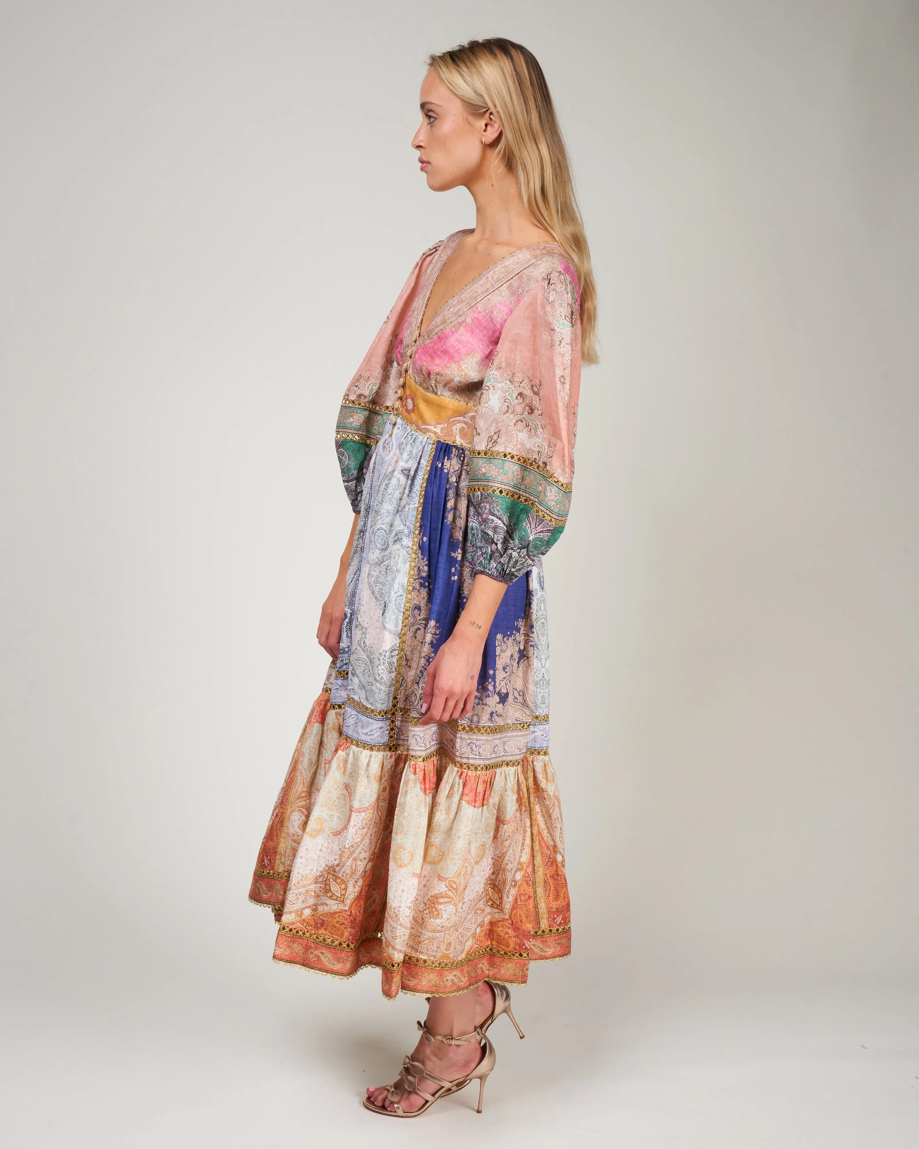 anneke lantern midi dress - spliced