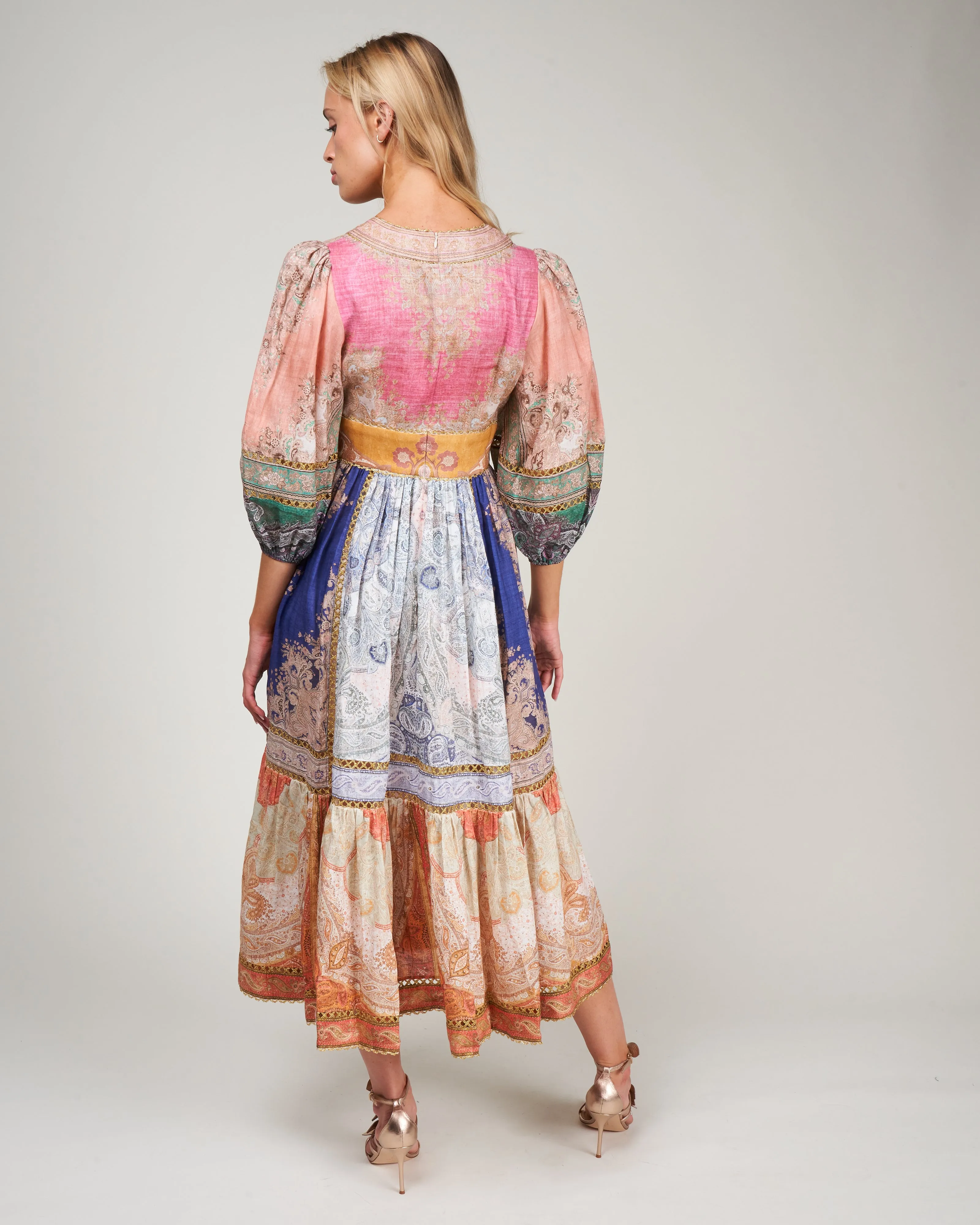 anneke lantern midi dress - spliced