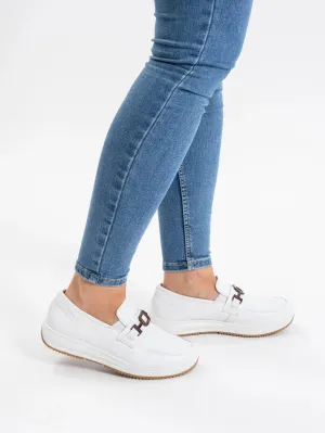 Ara - 25528 White Wedge Loafer