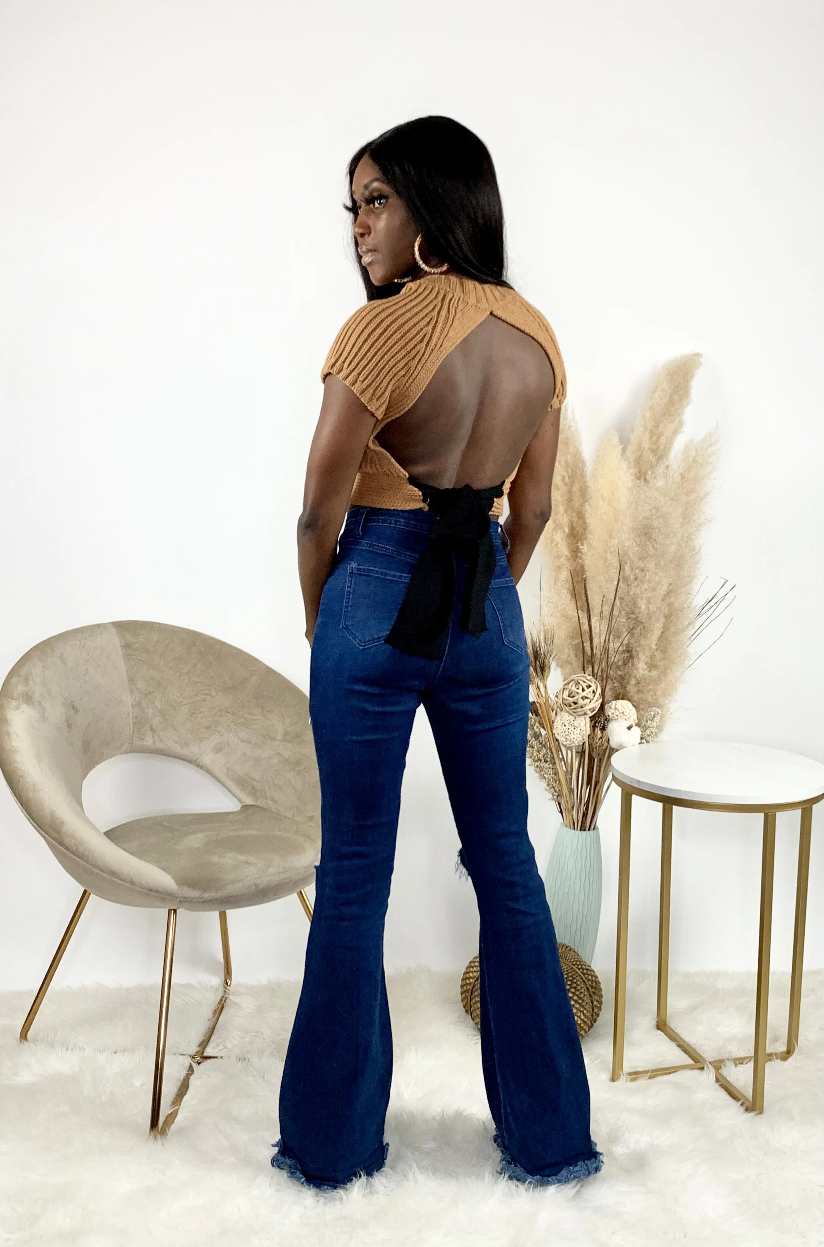 Backless Sweater | Coffee