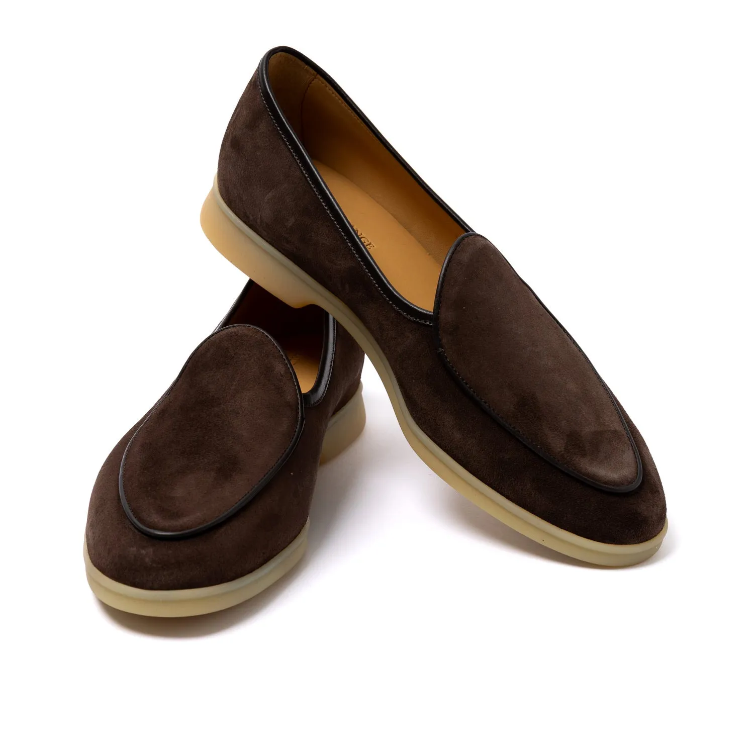 Baudoin & Lange x MJ: Stride-Loafer "Plain" aus Kalbsvelours - Handmade