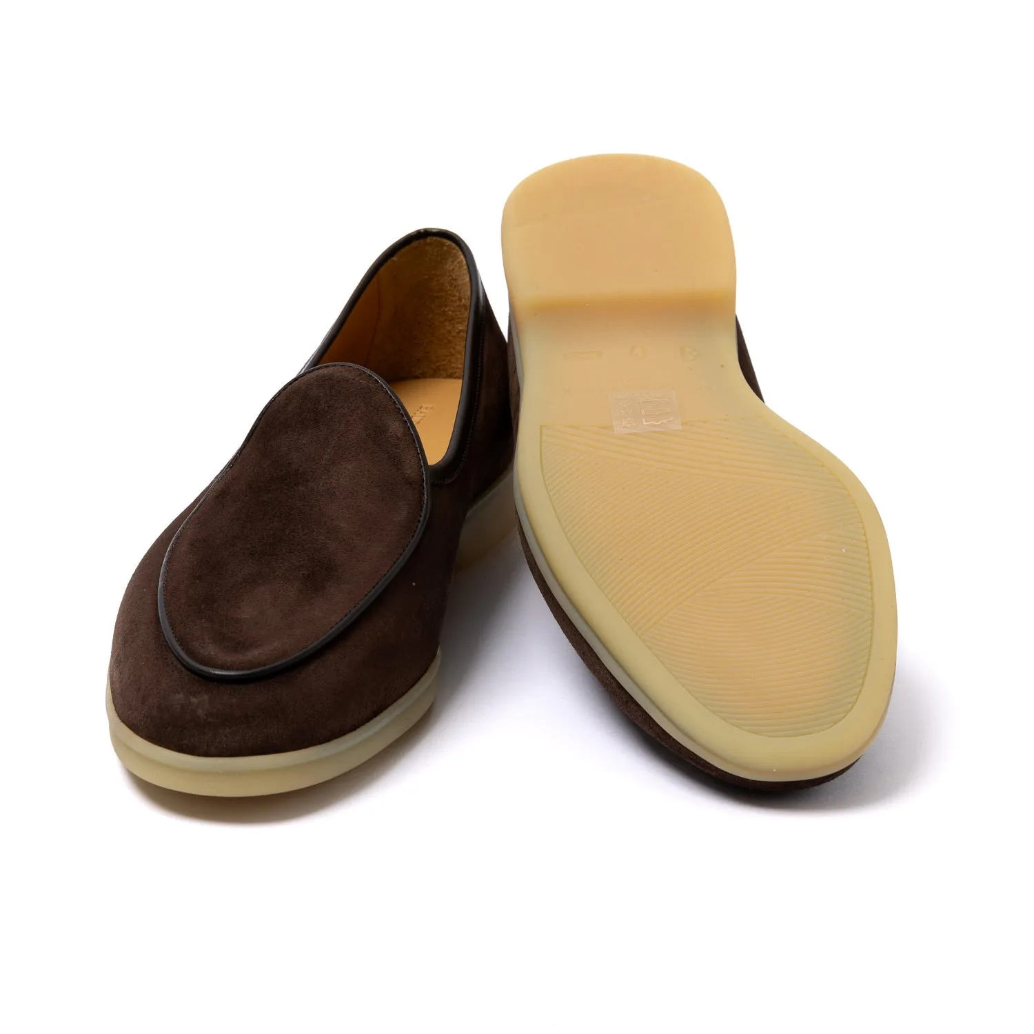 Baudoin & Lange x MJ: Stride-Loafer "Plain" aus Kalbsvelours - Handmade