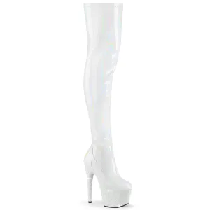 BEJEWELED-3000-7  White Stretch Holo Patent/White RS