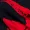 Black And Red Print One Sleeve Ruched Side Mini Dress