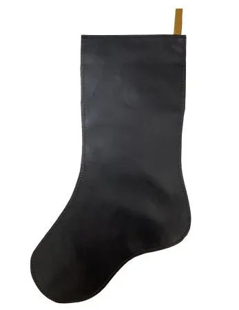 Blue Metallic Glitter Cowhide Christmas Stocking