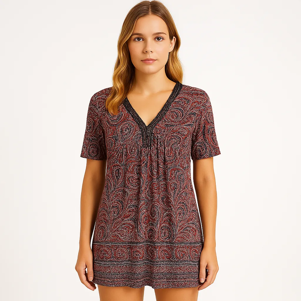 Bohemian Paisley Dress | Lightweight | Relaxed Fit and Vibrant