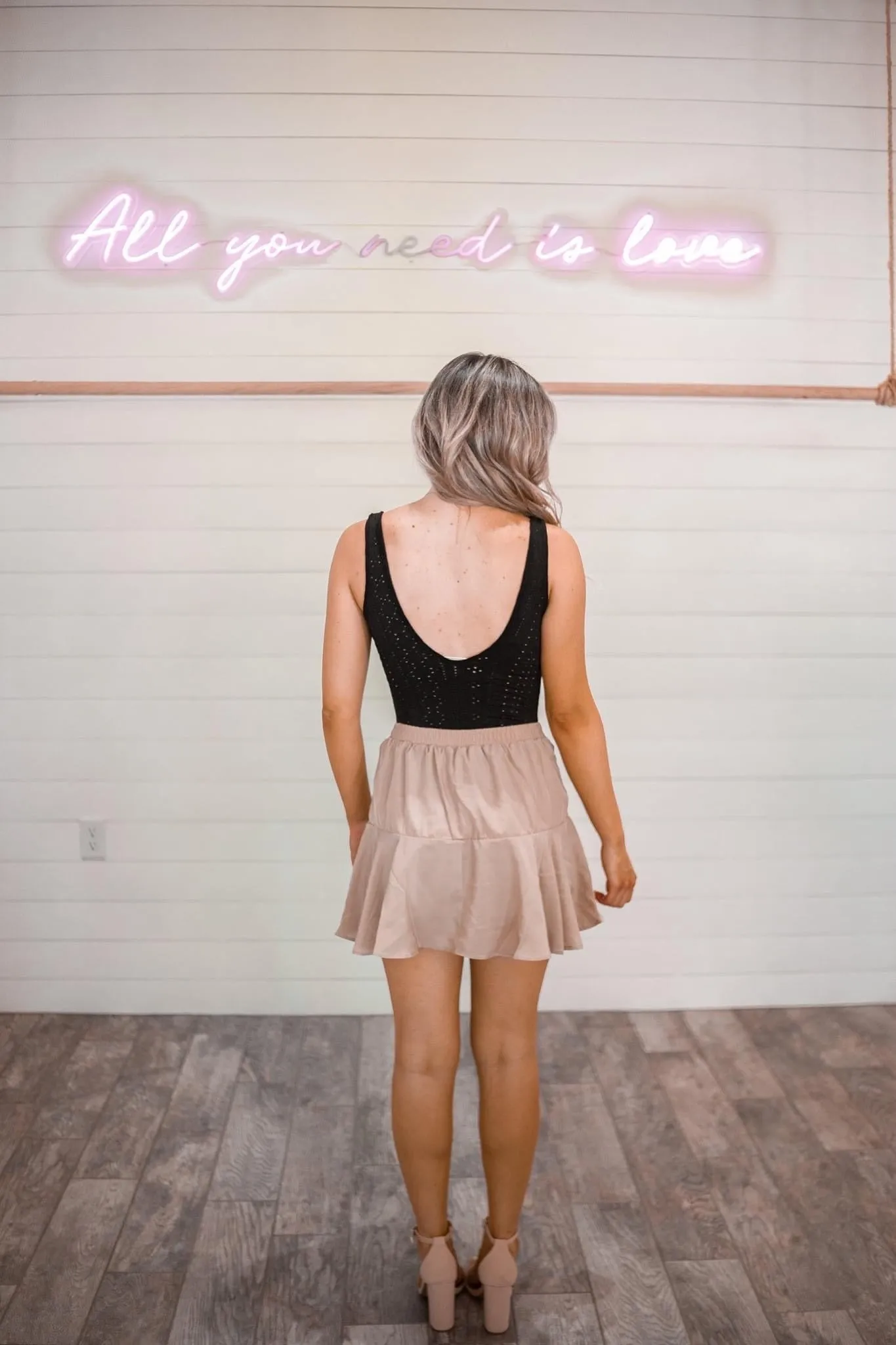 Bold Heart Khaki Skirt