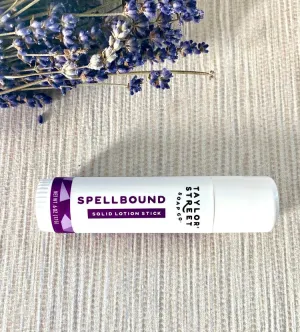 Brand new Taylor Street Soap Co. Spellbound Solid Lotion Stick! .6 oz stick is equivalent to approximately a 6 oz bottle of liquid lotion! 100% moisturizing oils and butters.