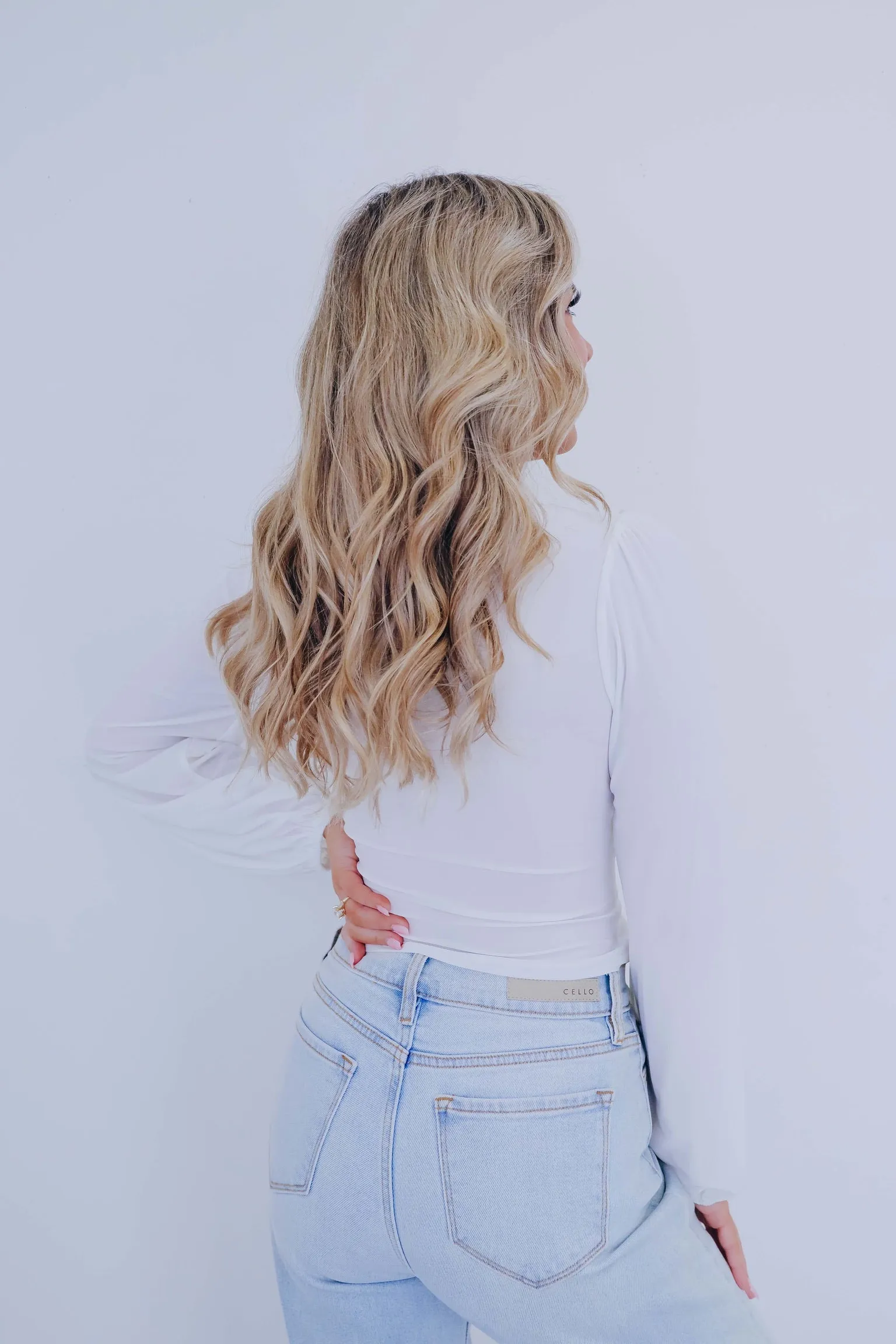 Cassie Cut-Out Crop Top - White