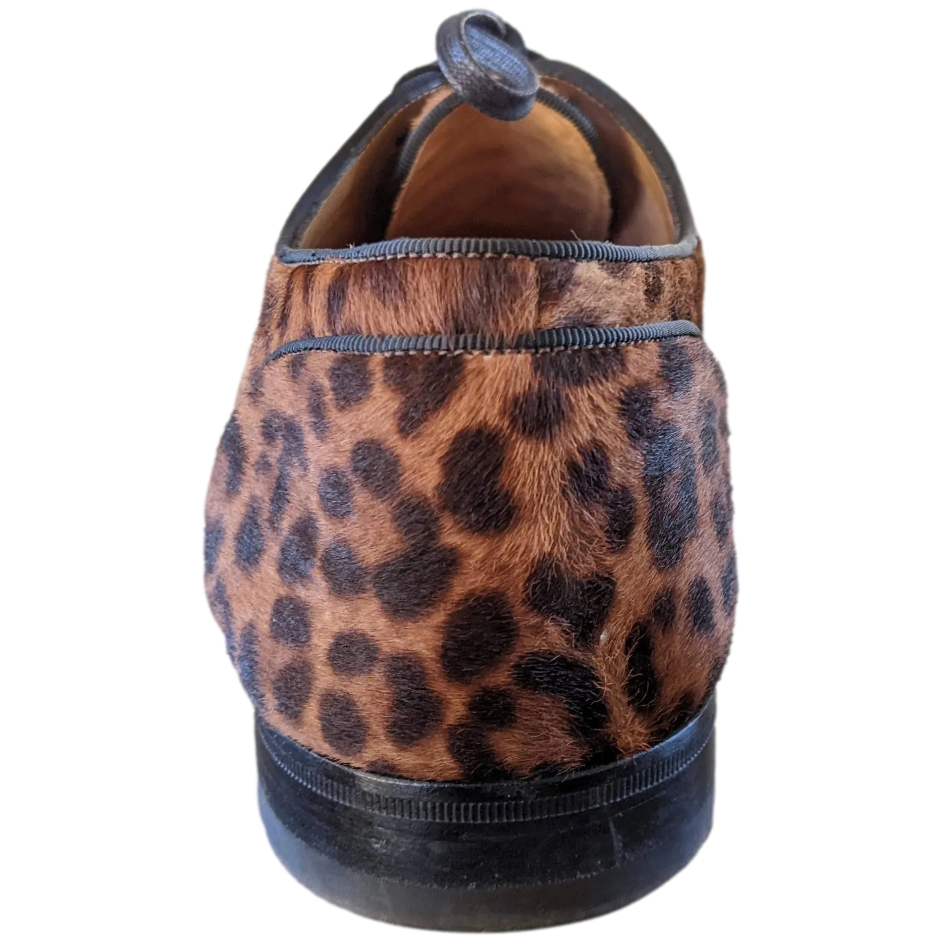 Christian Louboutin Foal-Style Calfskin Leopard Men Shoes Sz44