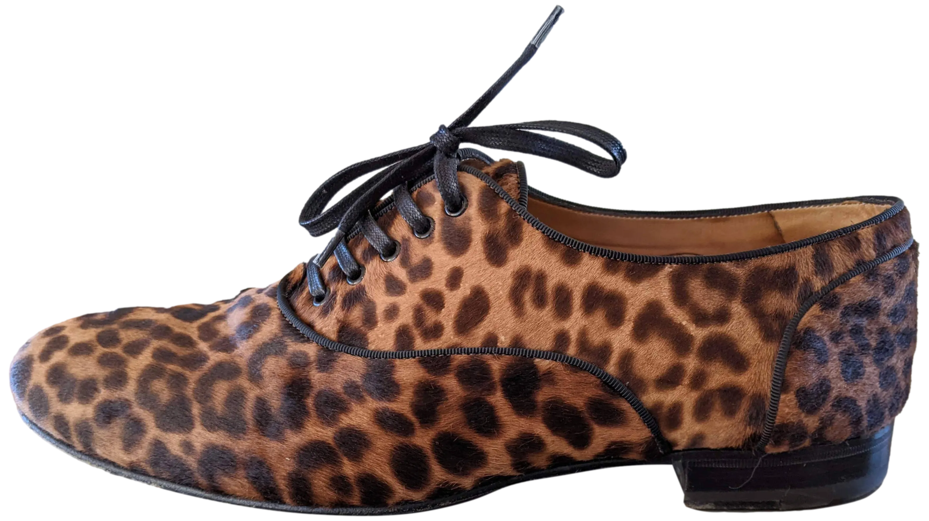 Christian Louboutin Foal-Style Calfskin Leopard Men Shoes Sz44