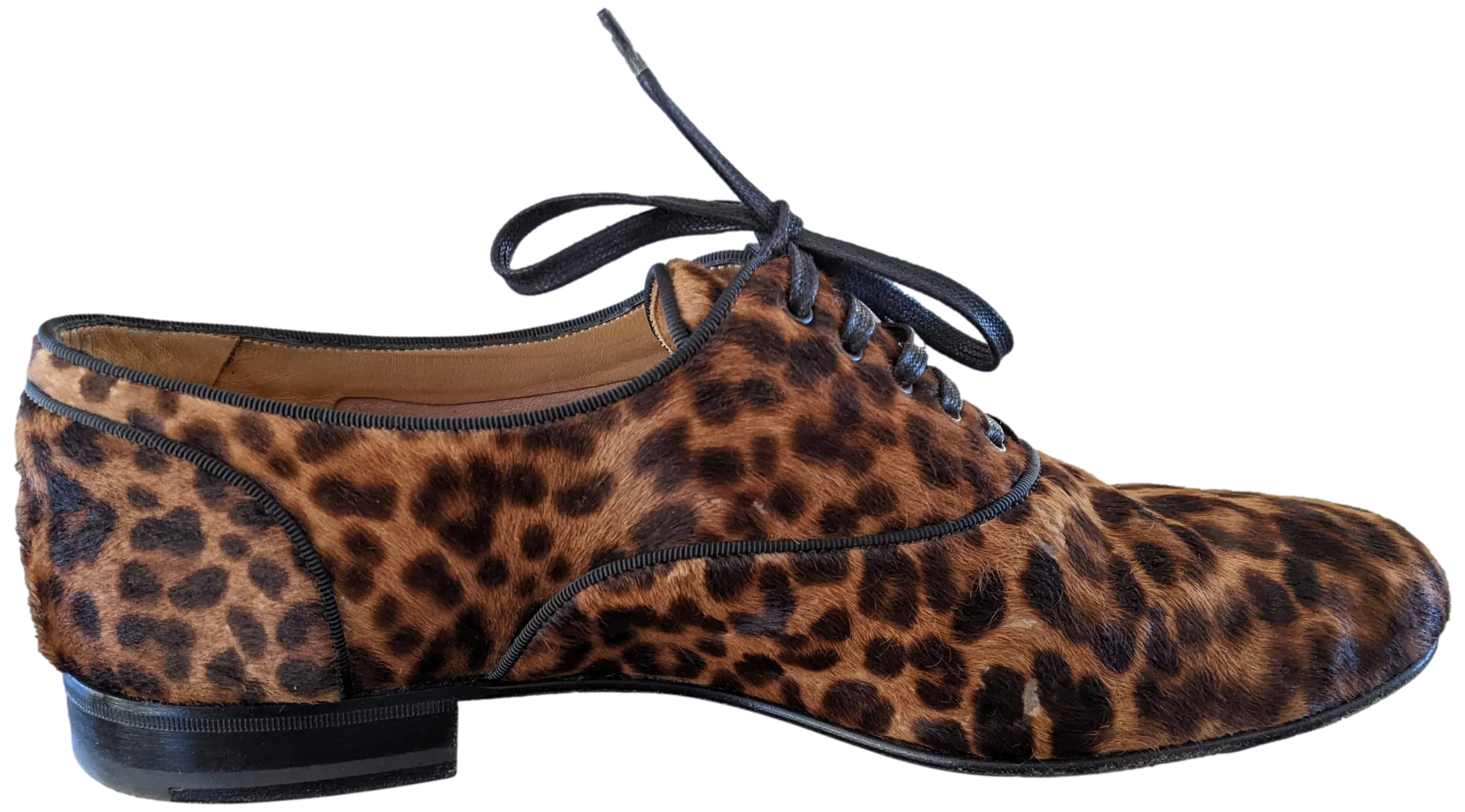 Christian Louboutin Foal-Style Calfskin Leopard Men Shoes Sz44