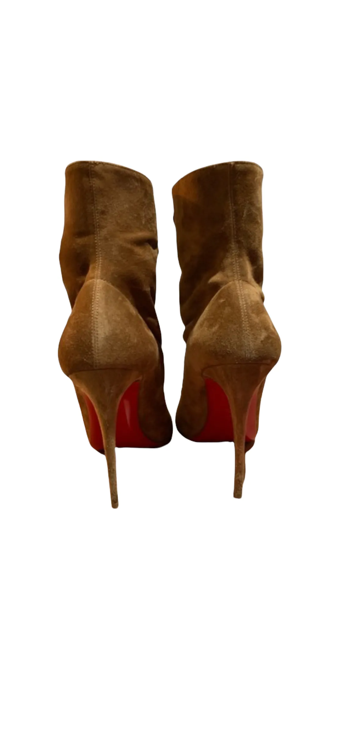 Christian Louboutin French Brown Tutu 100 Velour Boots